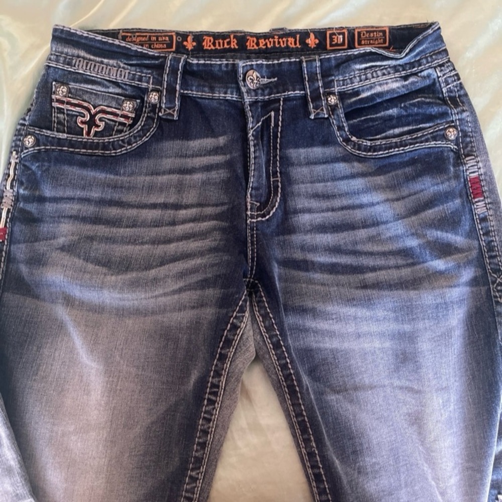 Mens Rock Revival Jeans - Picture 3 of 8